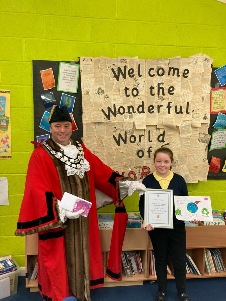 Winner of the Mayors Christmas Card Competition, Amelia Waines
